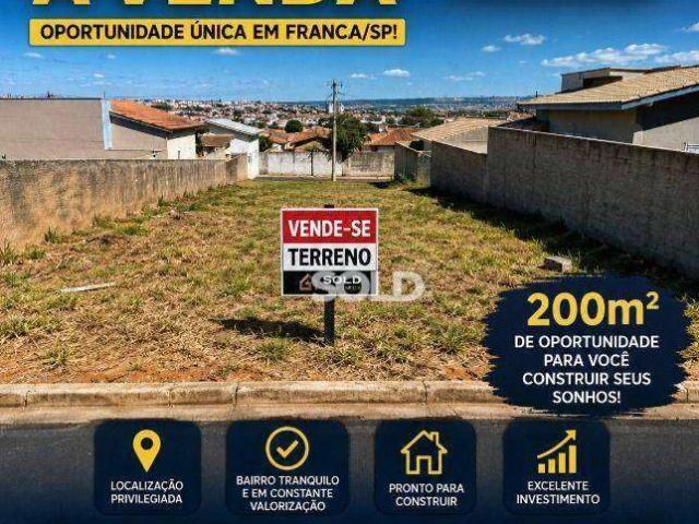 Terreno venda em Jardim Califórnia, Franca