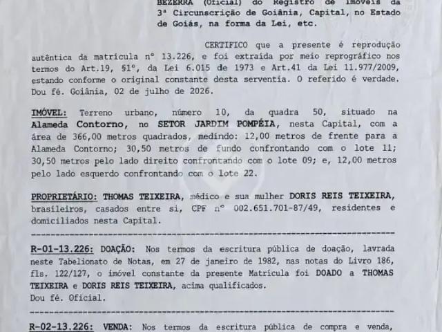 Terreno venda em Região Geográfica Imediata de Goiânia, Goiânia