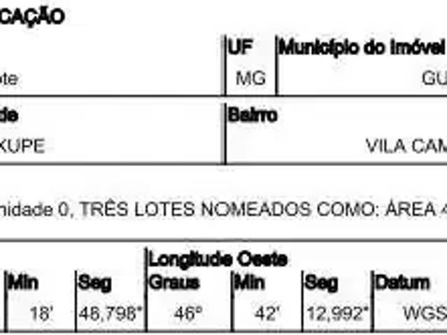 Terreno venda em Região Geográfica Imediata de Guaxupé, Guaxupé