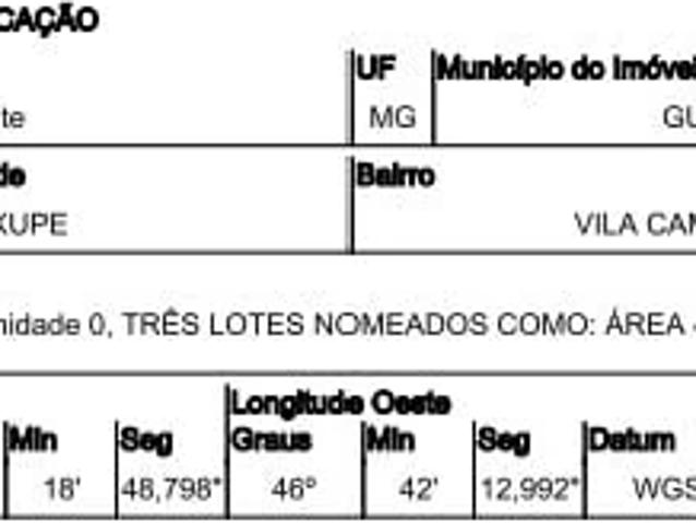 Terreno venda em Guaxupé, Região Geográfica Intermediária de Varginha