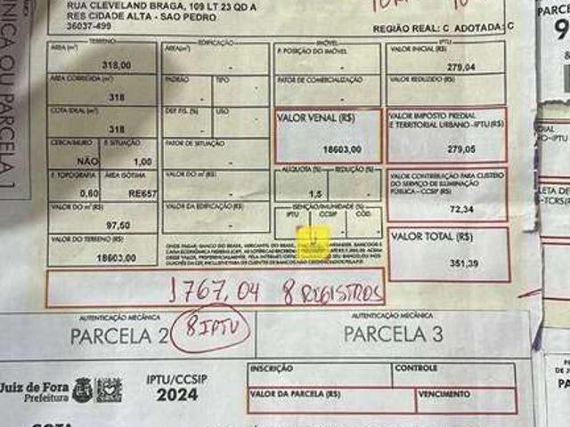 Terreno venda em São Pedro, Juiz de Fora