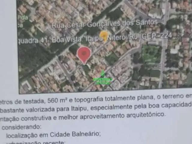 Terreno venda em Região Oceânica, Niterói