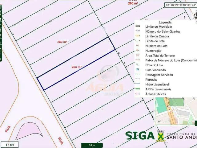 Terreno venda em Parque Industriário, Santo André