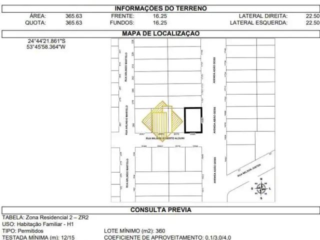 Terreno venda em Região Geográfica Imediata de Toledo, Toledo
