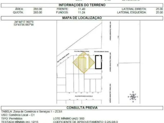 Terreno venda em Região Geográfica Imediata de Toledo, Toledo