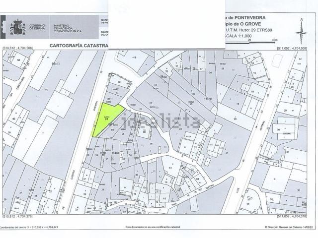 Terreno en venta en O Grove, O Salnés