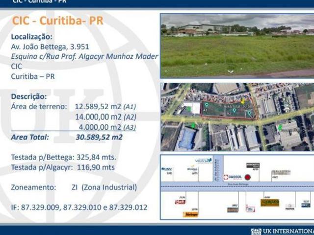 Terreno venda em Cidade Industrial de Curitiba, Curitiba