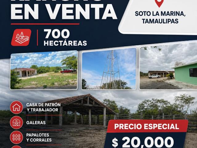Terreno en venta en Soto La Marina, Tamaulipas