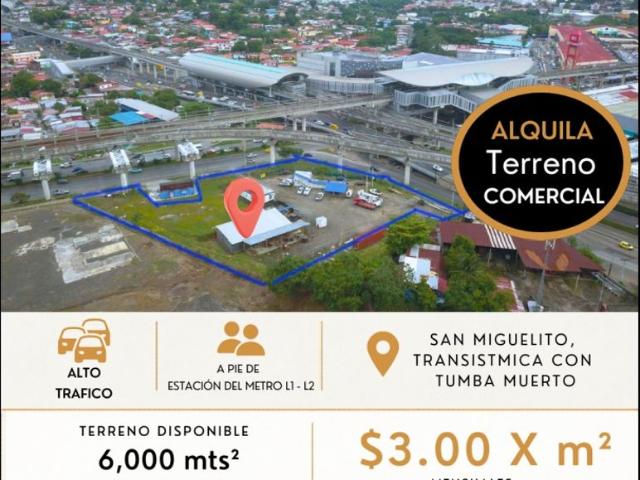 Terreno alquiler en San Miguelito, Provincia de Panamá