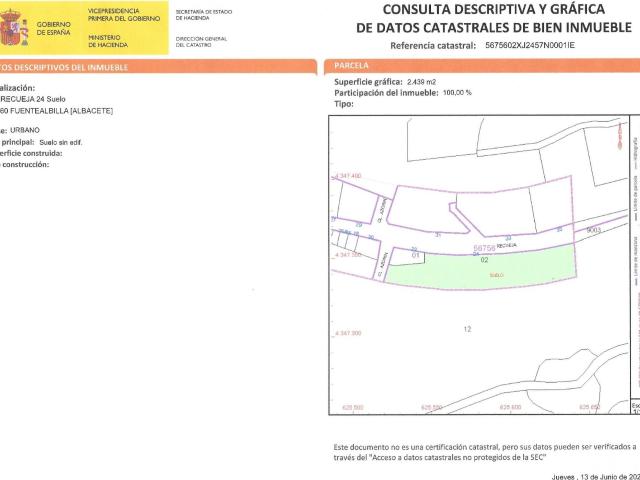 Terreno en venta en Fuentealbilla, Castilla-La Mancha