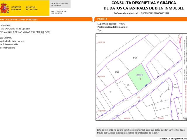 Terreno en venta en Mansilla De Las Mulas, Castilla y León