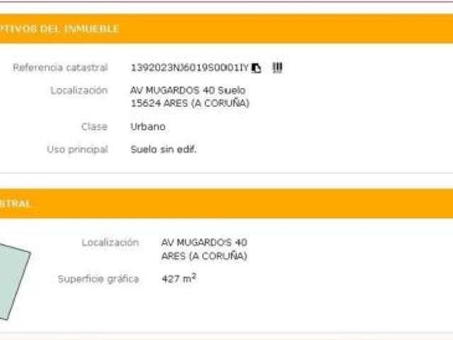 Terreno en venta en Os Potes, Ares