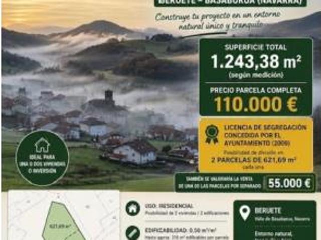 Terreno en venta en Beruete, Basaburua