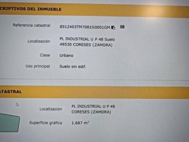 Terreno en venta en Polígono Industrial Campo de Aviación, Coreses