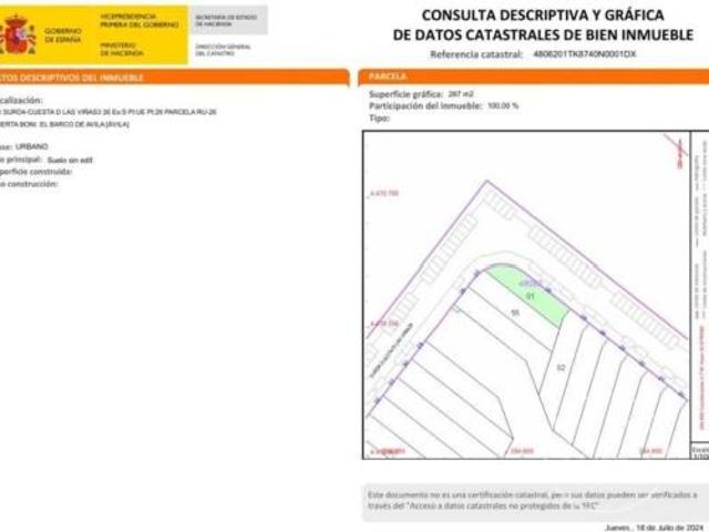 Terreno en venta en El Barco de Ávila, Ávila
