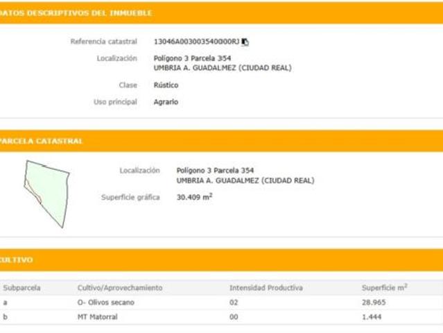 Terreno en venta en Guadalmez, Ciudad Real