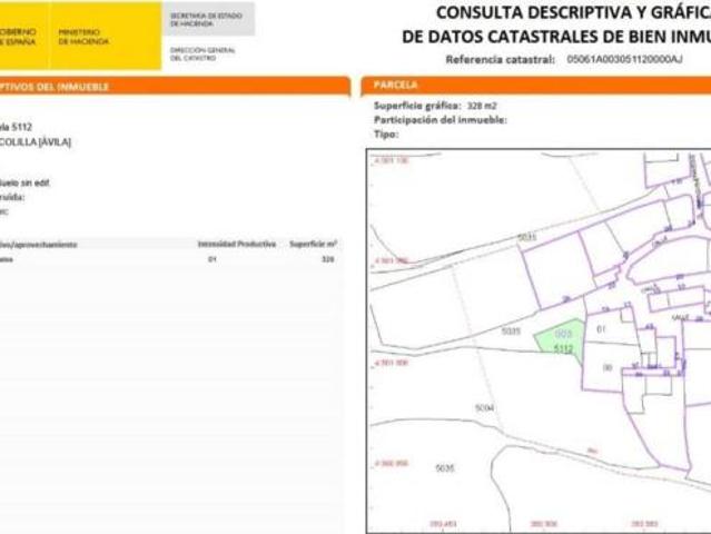 Terreno en venta en La Colilla, Ávila