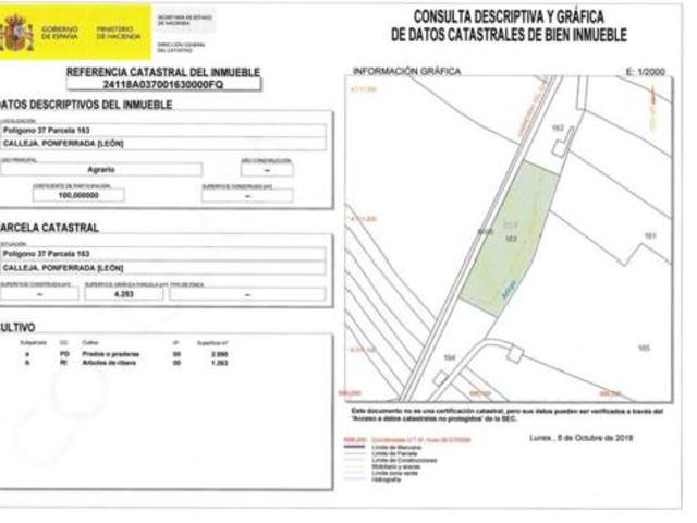 Terreno en venta en Puente Boeza, Ponferrada
