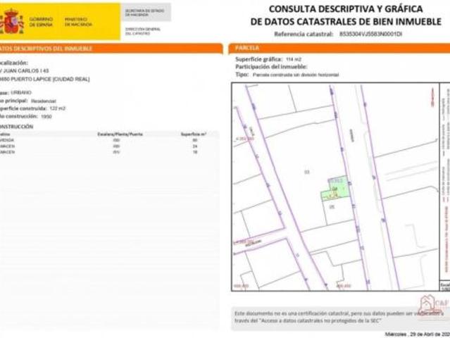 Terreno en venta en Puerto Lápice, Ciudad Real