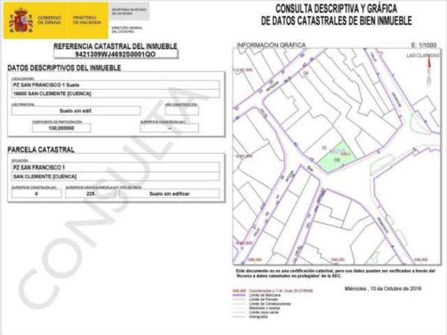 Terreno en venta en San Clemente, Cuenca