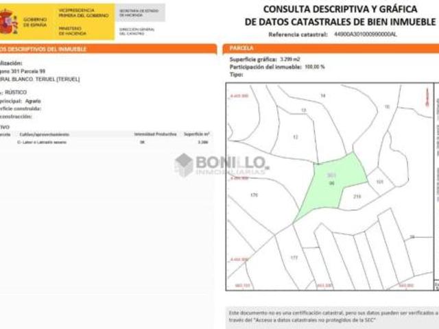 Terreno en venta en Teruel