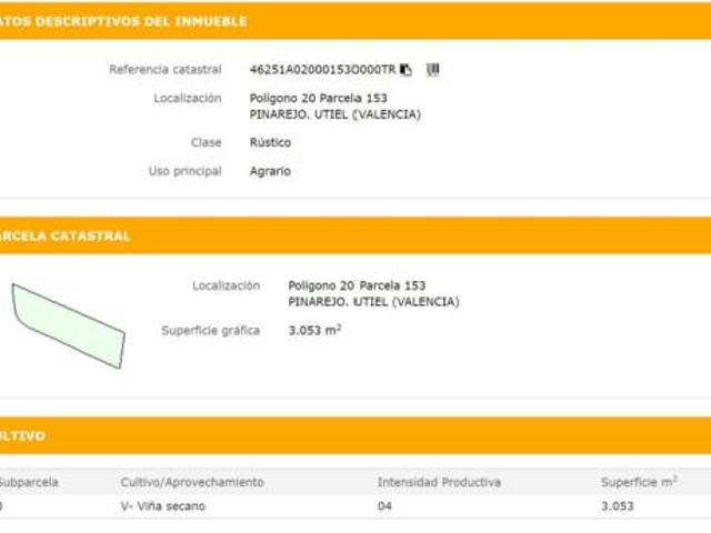 Terreno en venta en Las Cuevas, Utiel