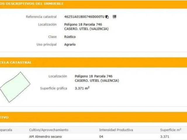 Terreno en venta en Utiel, València / Valencia