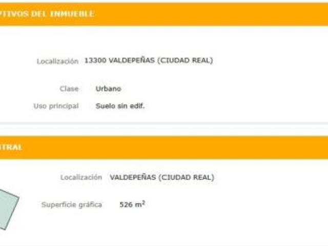Terreno en venta en Valdepeñas, Ciudad Real