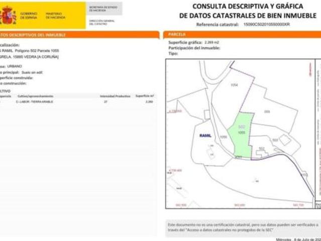 Terreno en venta en Vedra