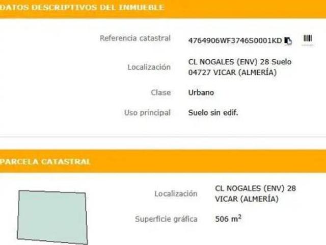 Terreno en venta en La Envía, Vícar