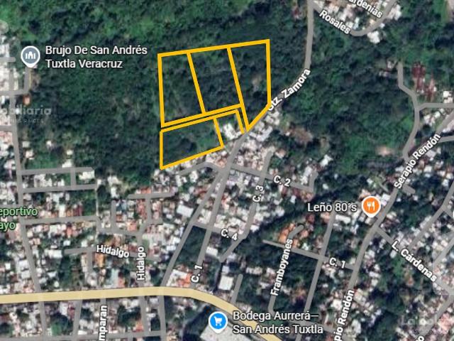 Terreno en venta en San Andrés Tuxtla