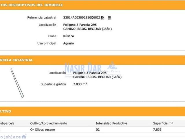 Terreno en venta en Begíjar, Andalucía