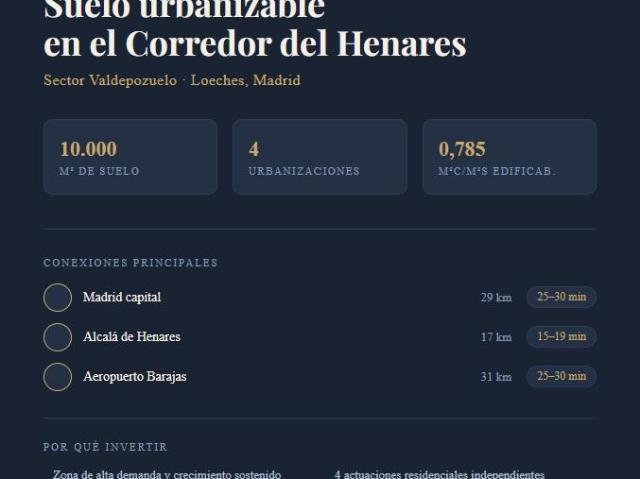 Terreno en venta en Loeches, Comunidad de Madrid