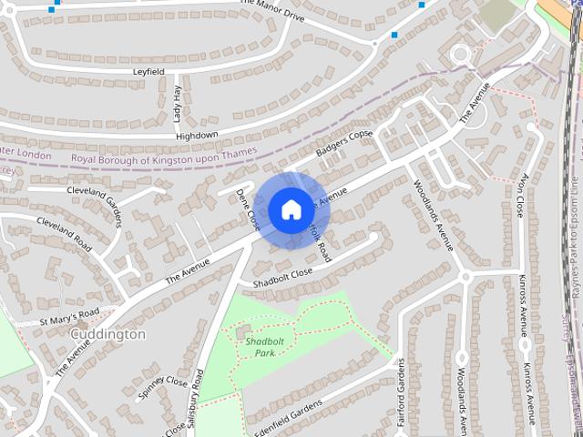 Apartment for rent in Cuddington, Surrey
