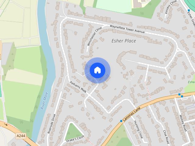 House for rent in Esher Place, Elmbridge