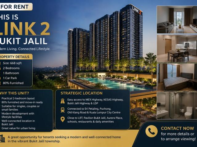 Apartment for rent in Bukit Jalil, Kuala Lumpur