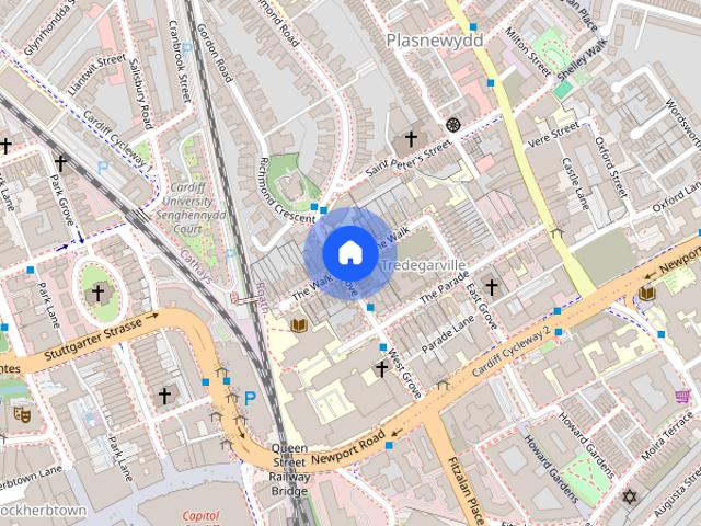 Apartment for rent in Plasnewydd, Falcon Lodge