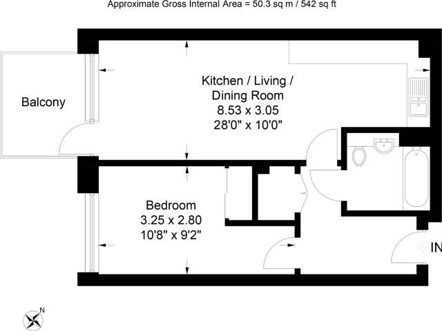 Apartment for rent in Limehouse, Greater London
