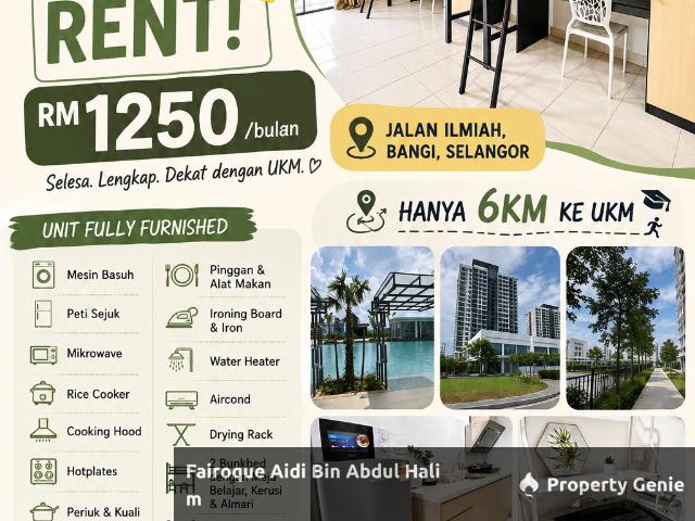 Apartment for rent in Kajang, Langat