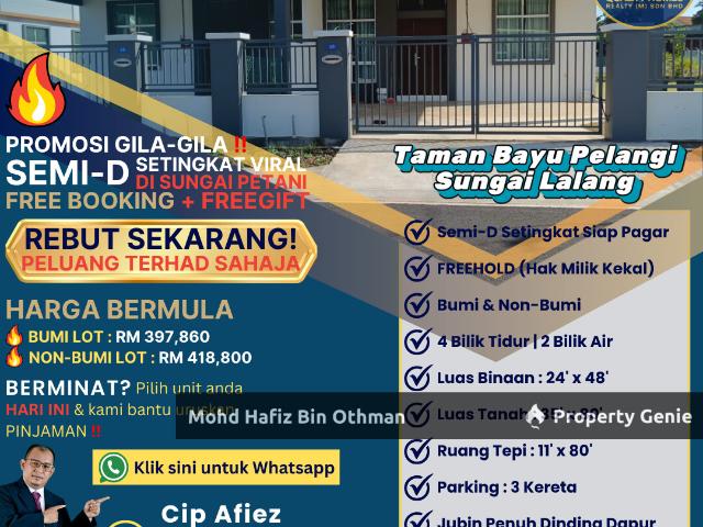 Residential House for sale in Sungai Petani, Kuala Muda