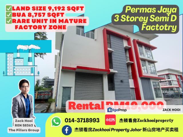 Warehouse for rent in Johore Bahru, Johor