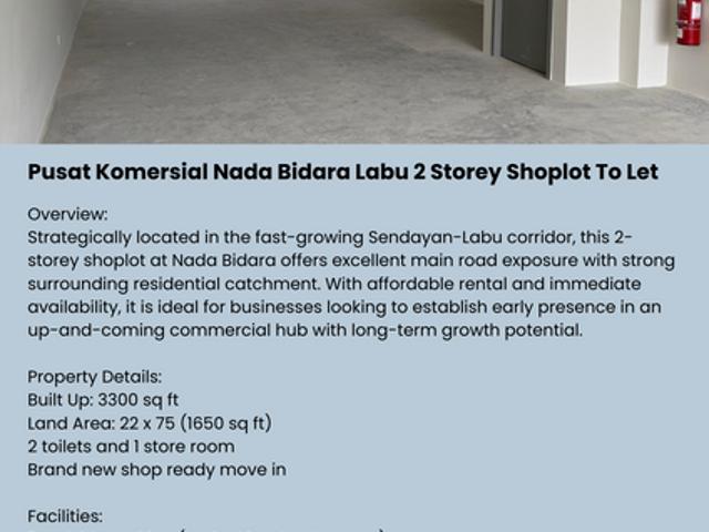 Shop for rent in Sendayan Village, Negeri Sembilan