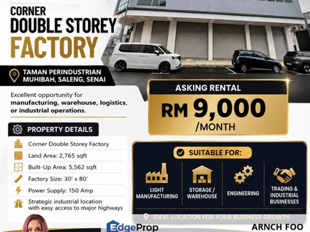 Warehouse for rent in Kulai, Johor