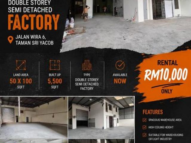 Warehouse for rent in Johore Bahru, Johor