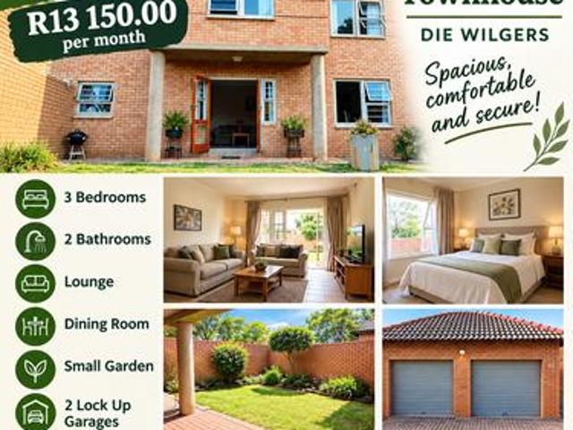 Townhouse for rent in Waterkloof, Gauteng