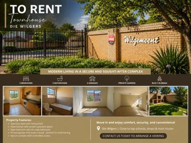 Townhouse for rent in Waterkloof, Gauteng