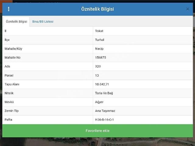 Necip, Turhal içerisinde satılık Arsa