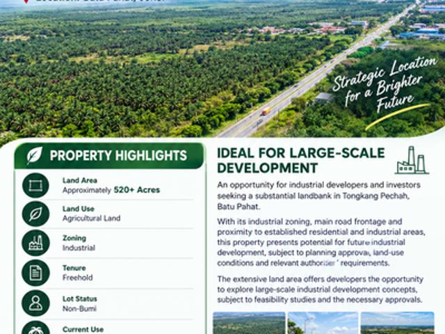 Warehouse for sale in Batu Pahat