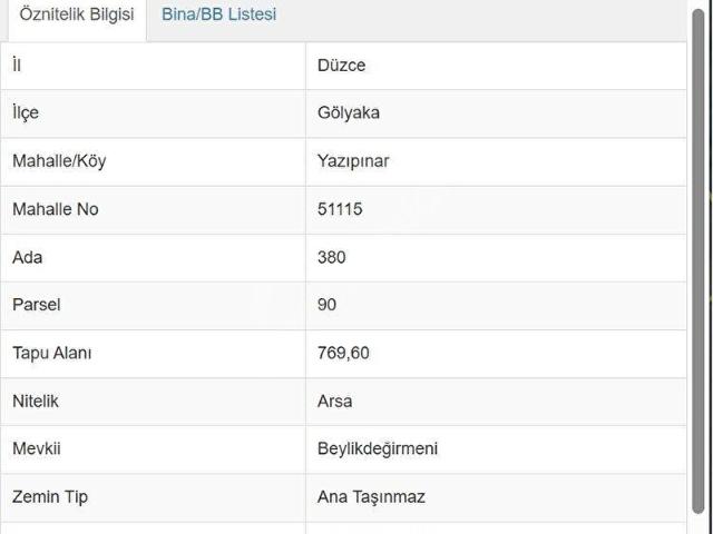 Gölyaka, Düzce içerisinde satılık Arsa