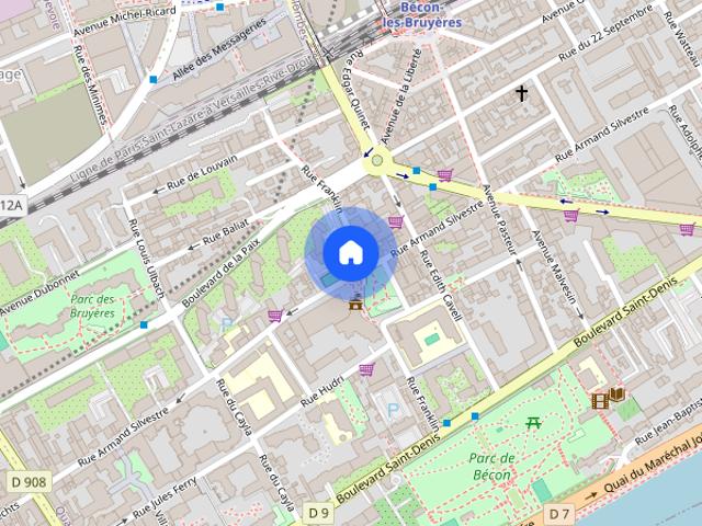 Maison location à Bécon, Courbevoie